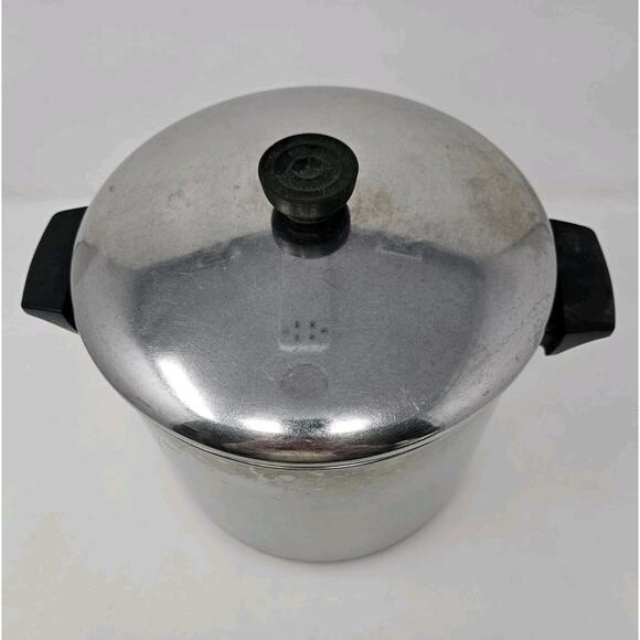 Revere Ware 8 Qt Pot W/lid Stainless Steel Copper Bottom Clinton IL Bake Lite - Picture 3 of 14